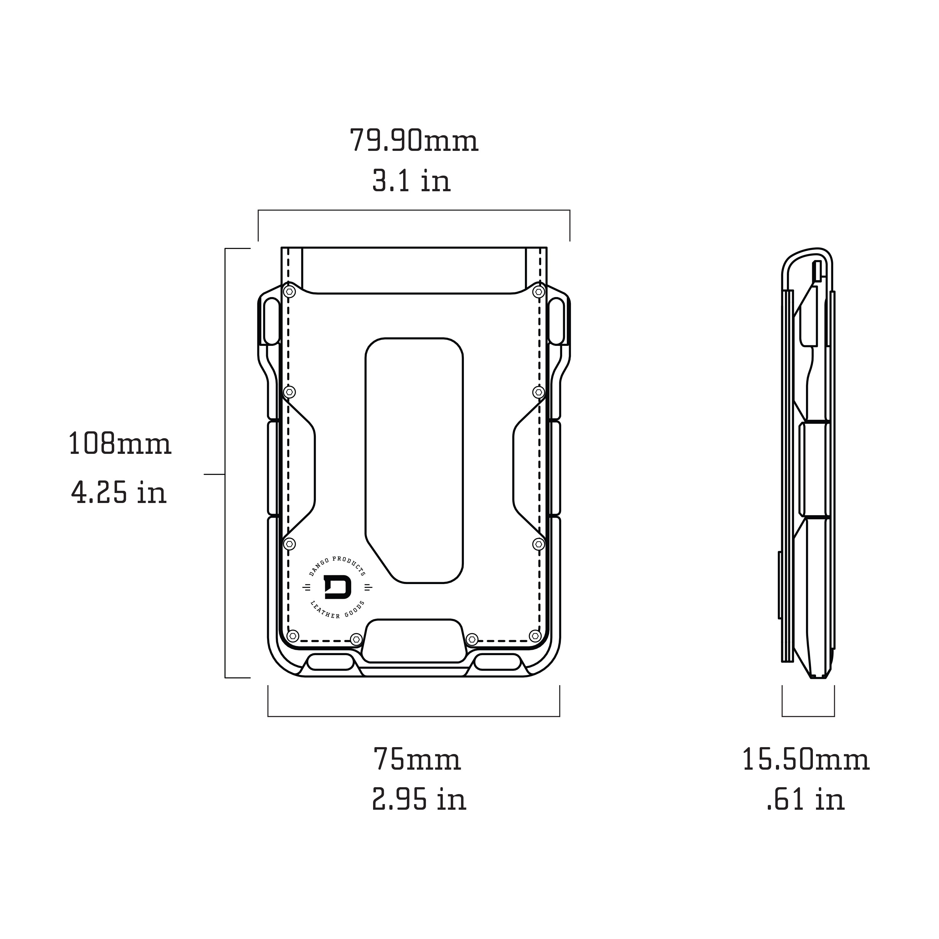 M1 Maverick™ Bifold Wallet - 4 Pocket Bifold Leather